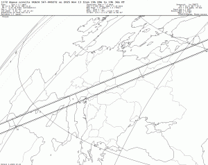 2025 Nov 13 ~19:32 UT: (1172) Aneas occults UCAC4 567-008272 (13.9 mag)