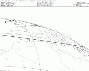 2026 Aug 17 ~22:54 UT: (27644) 1343 T-2 occults TYC 6879-02447-1 (8.4 mag)