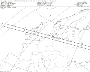 2026 Oct 19 ~00:40 UT: (53) Kalypso occults J060011.13+161711.8 (8.9 mag)